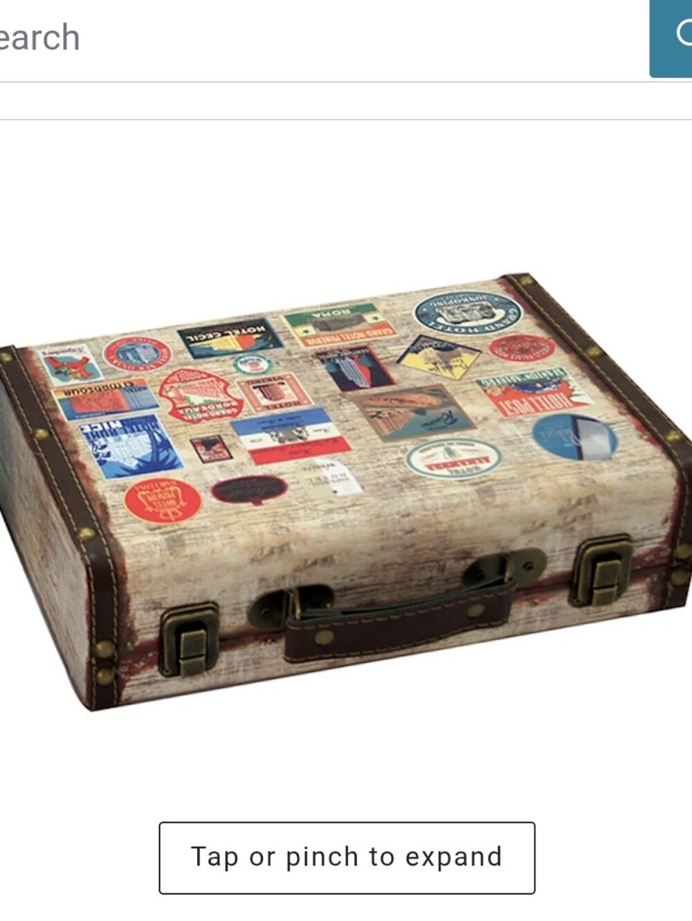 Vintage Wooden Suitcase, 12x4